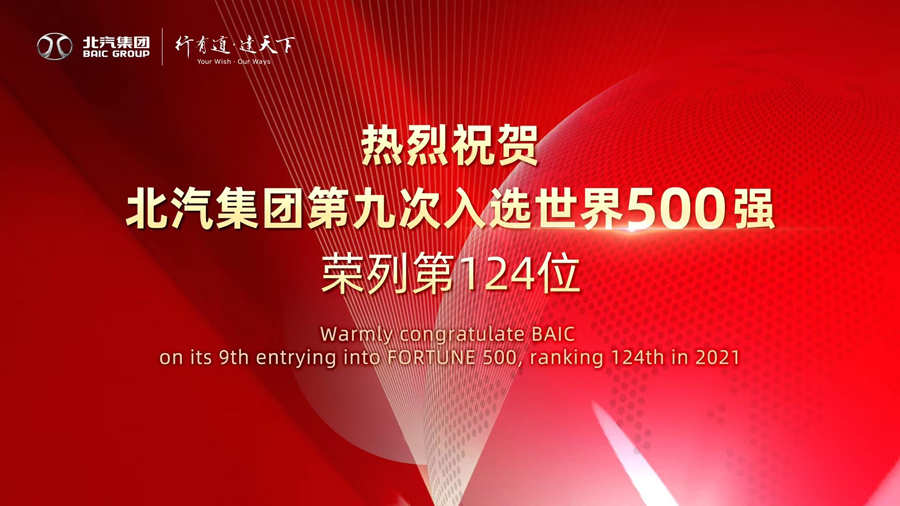 BAIC Group shortlisted in “Fortune 500“ list for the 9th consecutive year